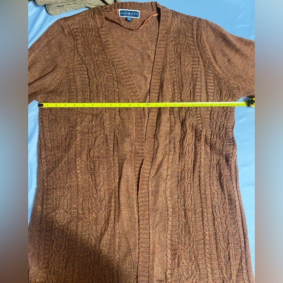 Karen Scott Women's Tan Cable Knit Cardigan Sweater - Picture 11 of 12